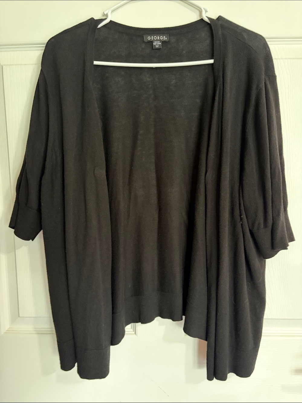 George Black Lightweight Open-Front Short-Sleeve Cardigan